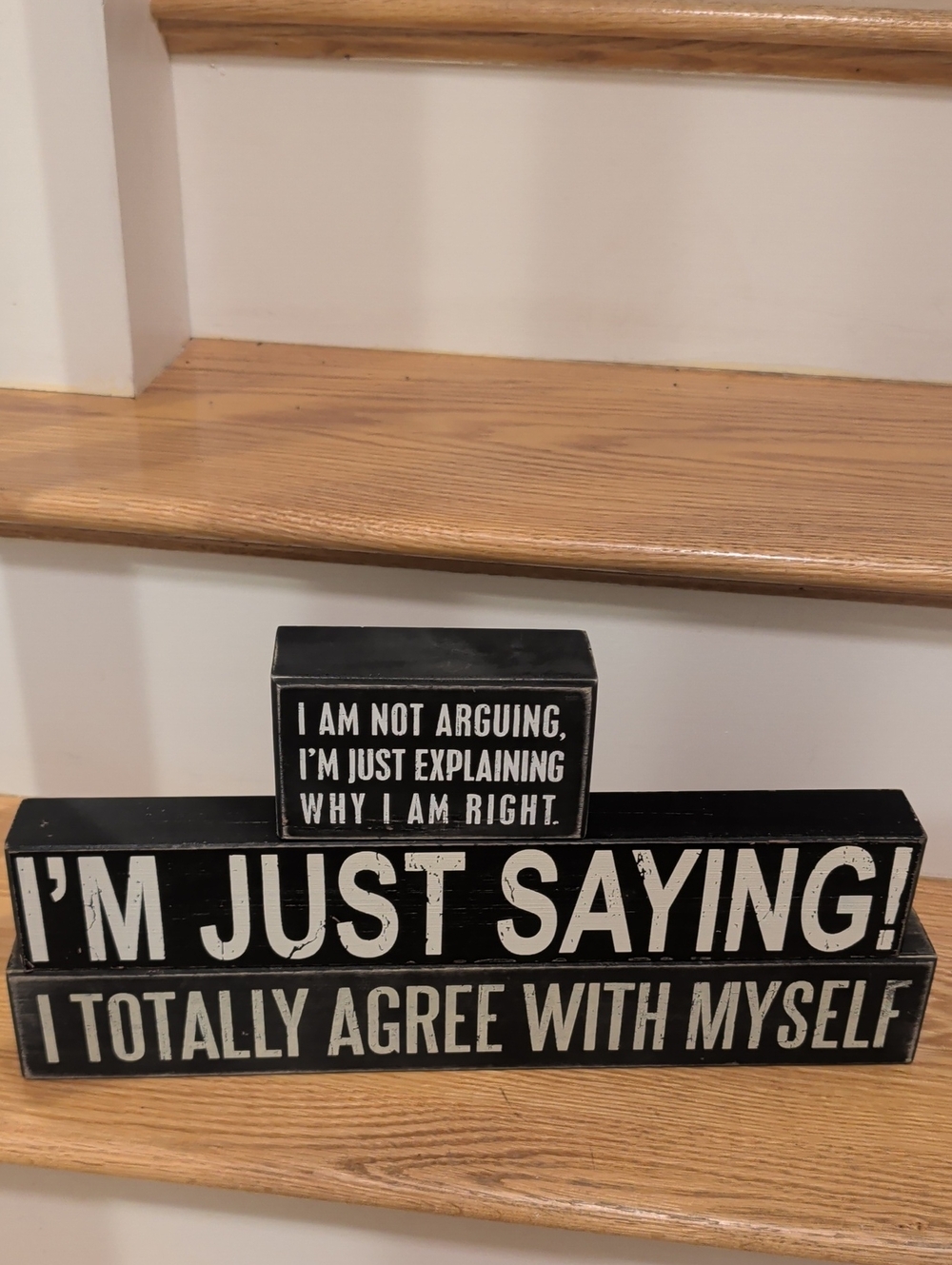 Set Of 3 Wood Signs